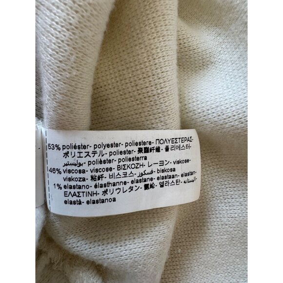 NWOT ZARA Cream Large Ribbed Turtleneck Poncho Sweater - Picture 7 of 16